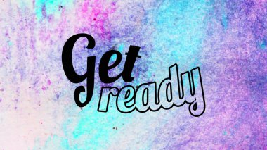 Soyut renkli arkaplan üzerine hazır sözcükler al