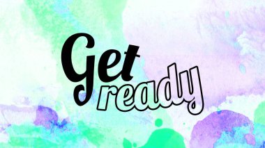 Soyut suluboya tasarımı, su boyalı doku arkaplanı üzerine metin hazırla.