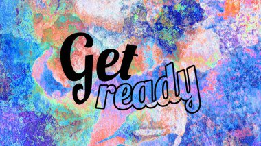 Soyut renkli arkaplan üzerine hazır sözcükler al