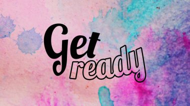 Soyut renkli arkaplan üzerine hazır sözcükler al