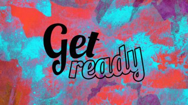 Soyut renkli arkaplan üzerine hazır sözcükler al