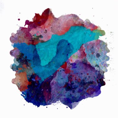Soyut suluboya tasarımı, boyalı su dokusunu temizler..