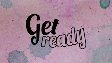 Soyut renkli arkaplan üzerine hazır sözcükler al