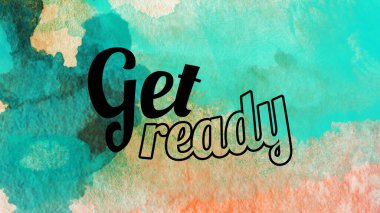 Soyut renkli arkaplan üzerine hazır sözcükler al