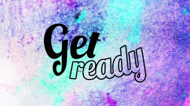 Soyut renkli arkaplan üzerine hazır sözcükler al