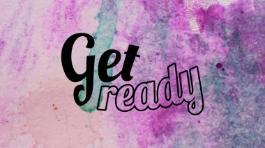 Soyut renkli arkaplan üzerine hazır sözcükler al