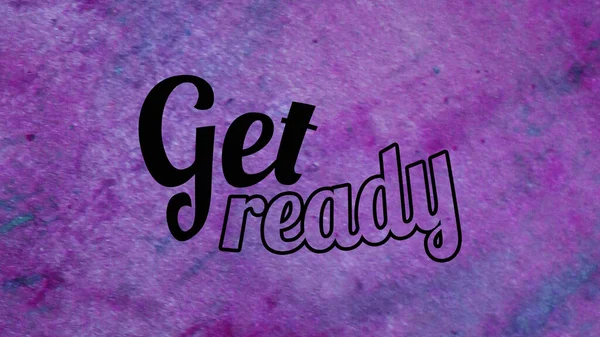 Get Ready Words Abstract Colorful Background — Stock Photo, Image