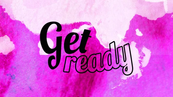 Get Ready Words Abstract Colorful Background — Stock Photo, Image