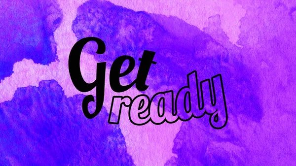 Get Ready Words Abstract Colorful Background — Stock Photo, Image