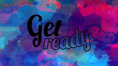 Soyut suluboya tasarımı, su boyalı doku arkaplanı üzerine metin hazırla.