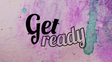 Soyut suluboya tasarımı, su boyalı doku arkaplanı üzerine metin hazırla.