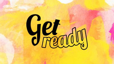 Soyut suluboya tasarımı, su boyalı doku arkaplanı üzerine metin hazırla.