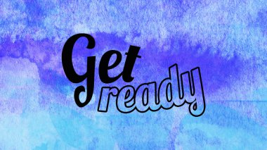 Soyut suluboya tasarımı, su boyalı doku arkaplanı üzerine metin hazırla.