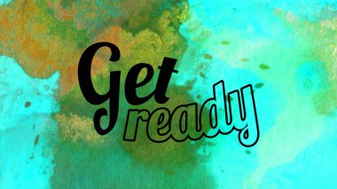 Soyut suluboya tasarımı, su boyalı doku arkaplanı üzerine metin hazırla.