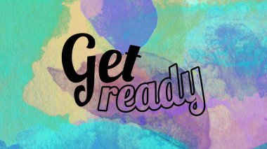 Soyut suluboya tasarımı, su boyalı doku arkaplanı üzerine metin hazırla.