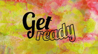 Soyut suluboya tasarımı, su boyalı doku arkaplanı üzerine metin hazırla.