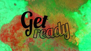 Soyut suluboya tasarımı, su boyalı doku arkaplanı üzerine metin hazırla.