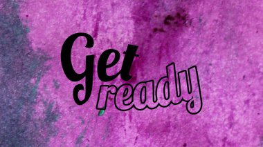 Soyut suluboya tasarımı, su boyalı doku arkaplanı üzerine metin hazırla.