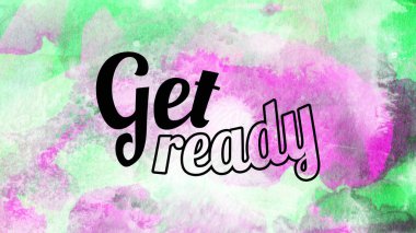 Soyut suluboya tasarımı, su boyalı doku arkaplanı üzerine metin hazırla.