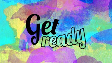 Soyut suluboya tasarımı, su boyalı doku arkaplanı üzerine metin hazırla.