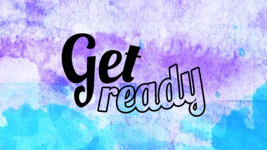 Soyut suluboya tasarımı, su boyalı doku arkaplanı üzerine metin hazırla.