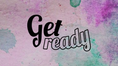 Soyut suluboya tasarımı, su boyalı doku arkaplanı üzerine metin hazırla.