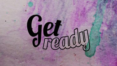 Soyut suluboya tasarımı, su boyalı doku arkaplanı üzerine metin hazırla.