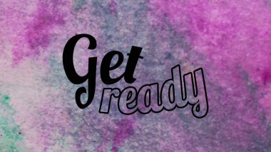 Soyut suluboya tasarımı, su boyalı doku arkaplanı üzerine metin hazırla.