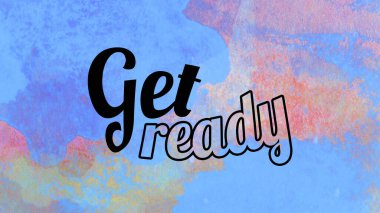 Soyut suluboya tasarımı, su boyalı doku arkaplanı üzerine metin hazırla.