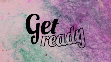 Soyut suluboya tasarımı, su boyalı doku arkaplanı üzerine metin hazırla.