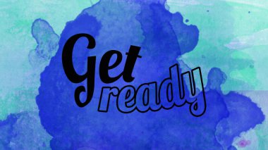 Soyut suluboya tasarımı, su boyalı doku arkaplanı üzerine metin hazırla.