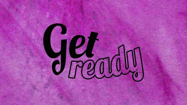 Get Ready Slova Abstraktním Barevném Pozadí — Stock fotografie
