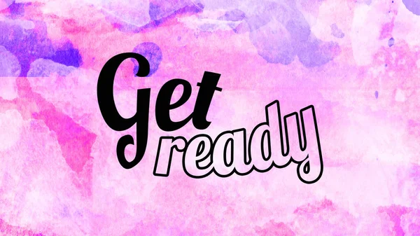 Get Ready Words Abstract Colorful Background — Stock Photo, Image