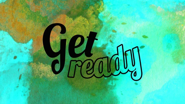 Soyut suluboya tasarımı, su boyalı doku arkaplanı üzerine metin hazırla.