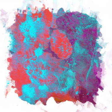 Soyut suluboya tasarımı, su boyalı doku arkaplanı