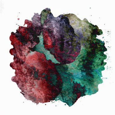 Soyut suluboya tasarımı, boyanmış doku arkaplanı