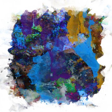 Soyut suluboya tasarımı, su boyalı doku arkaplanı