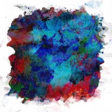 Soyut suluboya tasarımı, su boyalı doku arkaplanı