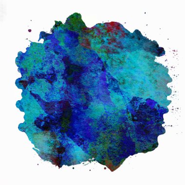 Soyut suluboya tasarımı, boyanmış doku arkaplanı