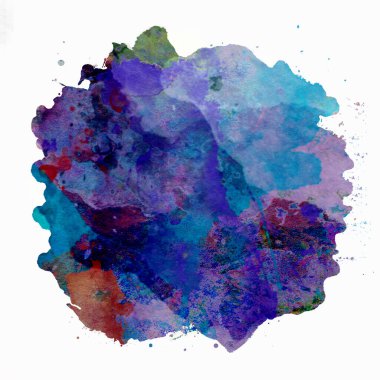 Soyut suluboya tasarımı, boyanmış doku arkaplanı