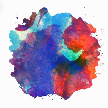 Soyut suluboya tasarımı, boyanmış doku arkaplanı