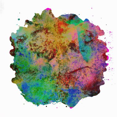 Soyut suluboya tasarımı, boyanmış doku arkaplanı