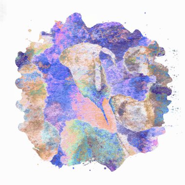 Soyut suluboya tasarımı, boyanmış doku arkaplanı