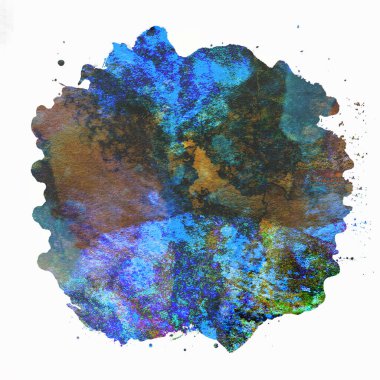 Soyut suluboya tasarımı, boyanmış doku arkaplanı