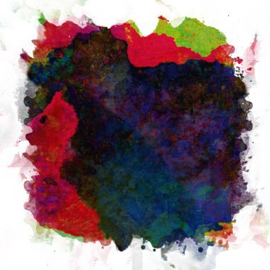 Soyut suluboya tasarımı, su boyalı doku arkaplanı