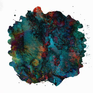 Soyut suluboya tasarımı, boyanmış doku arkaplanı