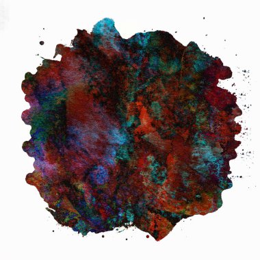 Soyut suluboya tasarımı, boyanmış doku arkaplanı