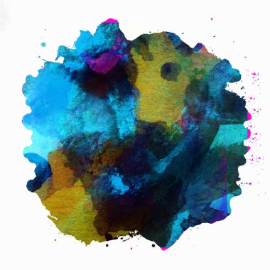 Soyut suluboya tasarımı, boyanmış doku arkaplanı