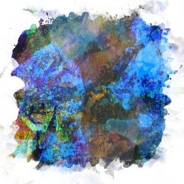 Soyut suluboya tasarımı, su boyalı doku arkaplanı