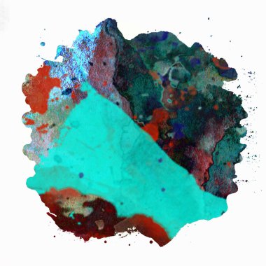 Soyut suluboya tasarımı, boyanmış doku arkaplanı